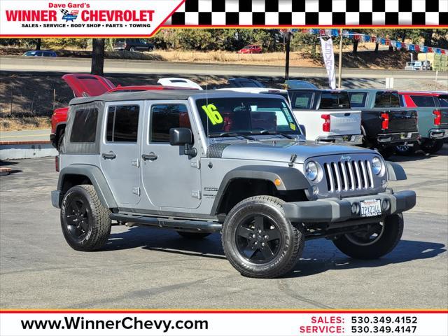 used 2016 Jeep Wrangler Unlimited car, priced at $21,792