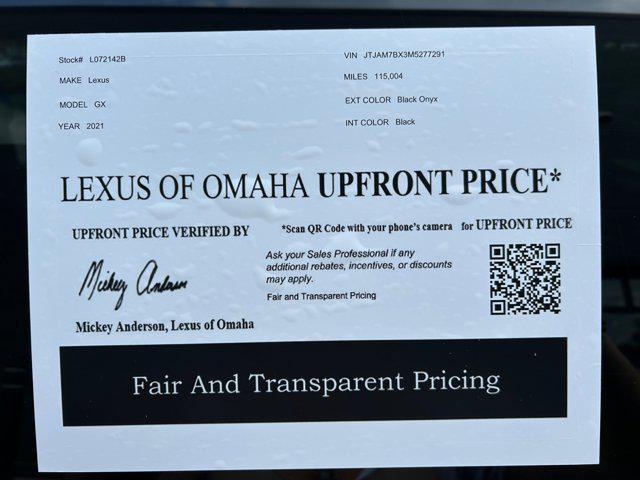 used 2021 Lexus GX 460 car, priced at $34,700