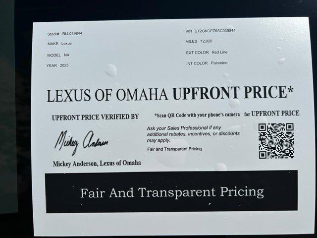 used 2025 Lexus NX 350h car, priced at $51,500