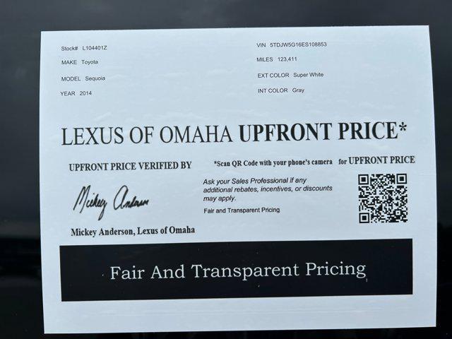 used 2014 Toyota Sequoia car, priced at $26,000