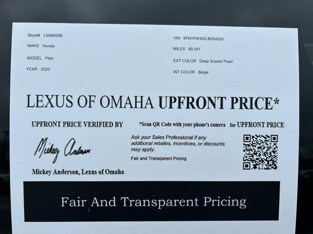 used 2020 Honda Pilot car, priced at $24,000