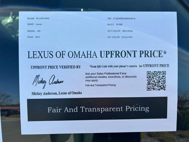 used 2021 Lexus NX 300 car, priced at $34,000