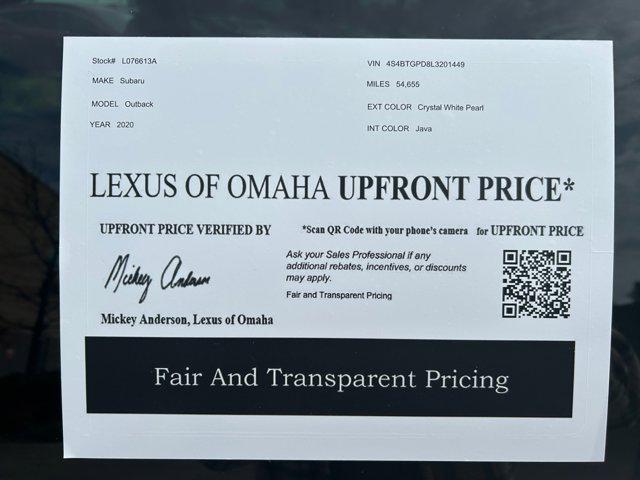 used 2020 Subaru Outback car, priced at $25,700
