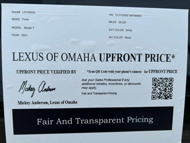 used 2021 Tesla Model Y car, priced at $30,000
