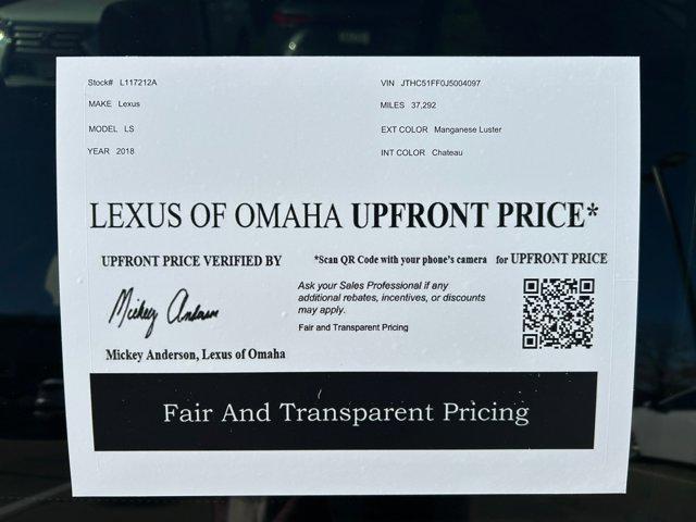 used 2018 Lexus LS 500 car, priced at $45,000