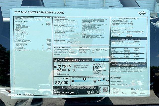 new 2025 MINI Hardtop car, priced at $37,380