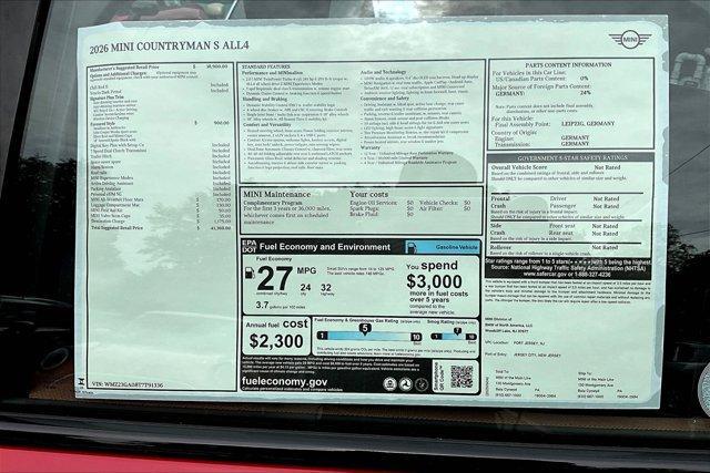 new 2026 MINI Countryman car, priced at $41,360