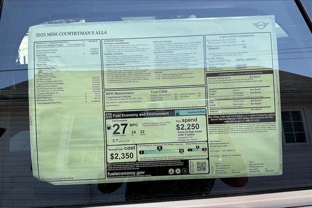 new 2025 MINI Countryman car, priced at $43,180