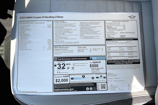 new 2025 MINI Hardtop car, priced at $37,380