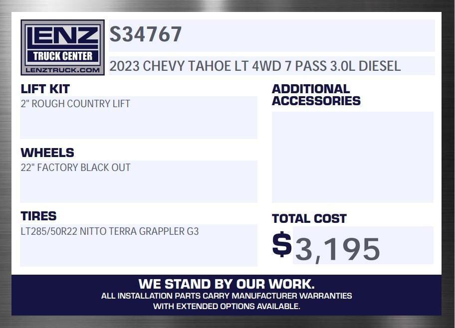 used 2023 Chevrolet Tahoe car, priced at $66,997