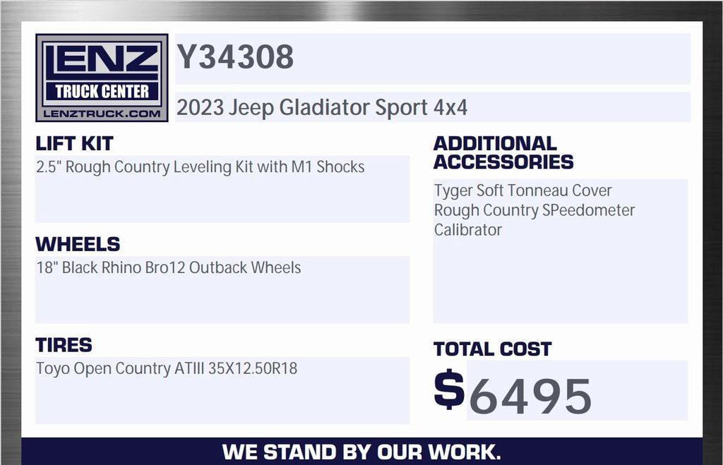 used 2023 Jeep Gladiator car, priced at $37,992