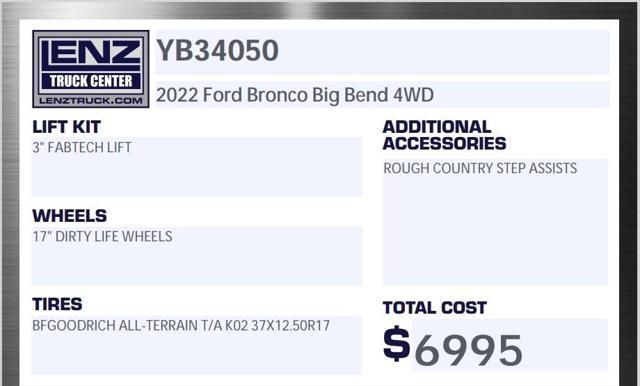 used 2022 Ford Bronco car, priced at $46,998