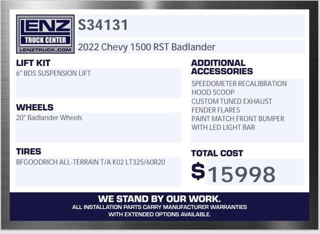 used 2022 Chevrolet Silverado 1500 car, priced at $59,991