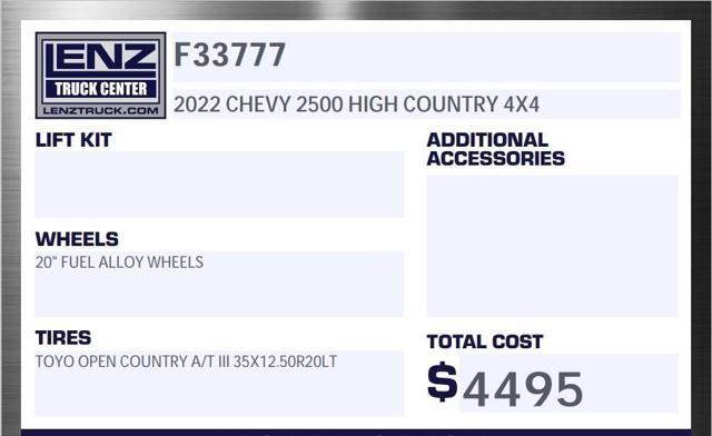 used 2022 Chevrolet Silverado 2500 car, priced at $60,997