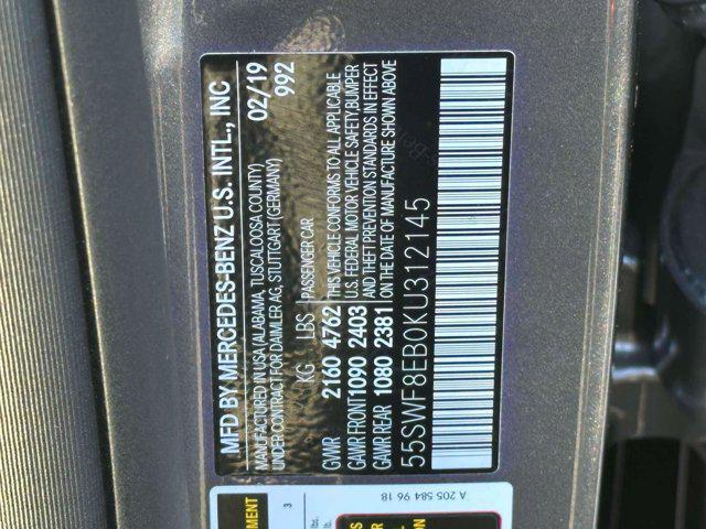 used 2019 Mercedes-Benz C-Class car, priced at $24,380