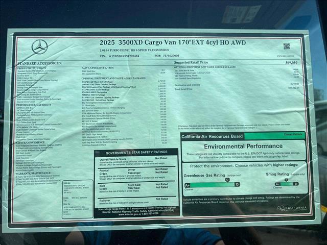 new 2025 Mercedes-Benz Sprinter 3500XD car, priced at $89,052