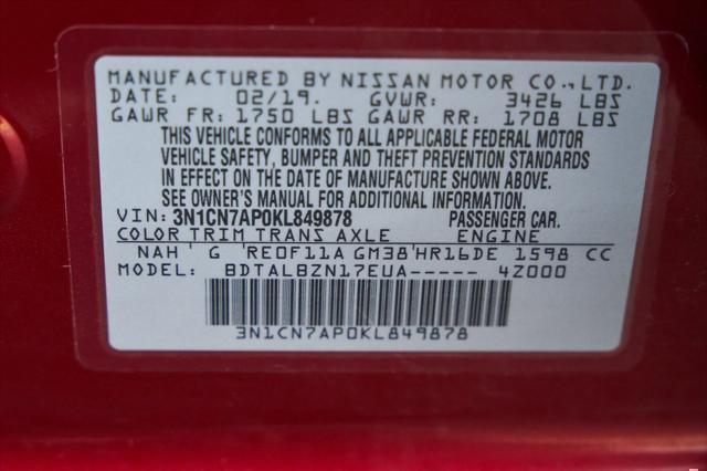 used 2019 Nissan Versa car, priced at $7,995