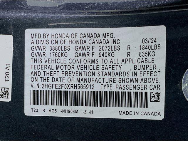 used 2024 Honda Civic car, priced at $25,197