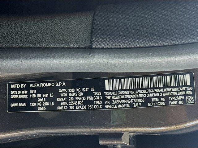 used 2018 Alfa Romeo Stelvio car, priced at $10,896