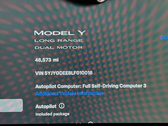 used 2020 Tesla Model Y car, priced at $24,597