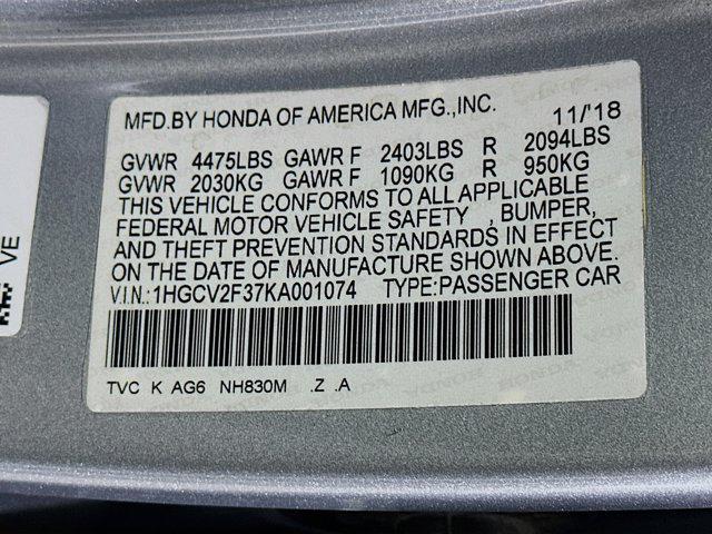 used 2019 Honda Accord car, priced at $17,987