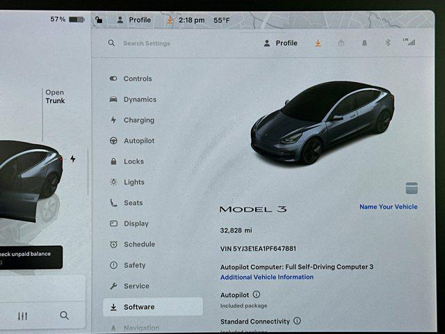 used 2023 Tesla Model 3 car, priced at $23,996