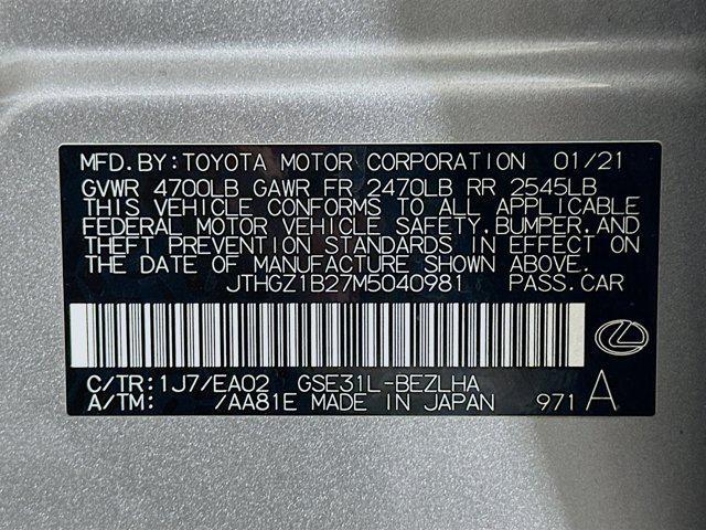 used 2021 Lexus IS 350 car, priced at $31,487