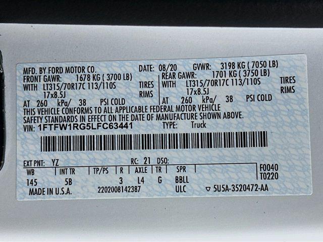 used 2020 Ford F-150 car, priced at $52,987