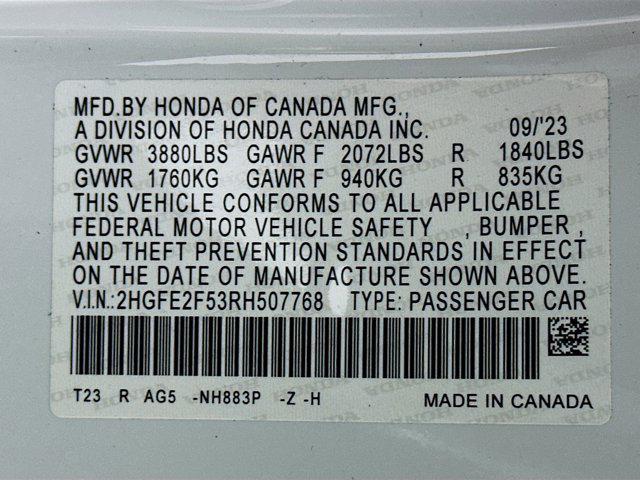 used 2024 Honda Civic car, priced at $23,987