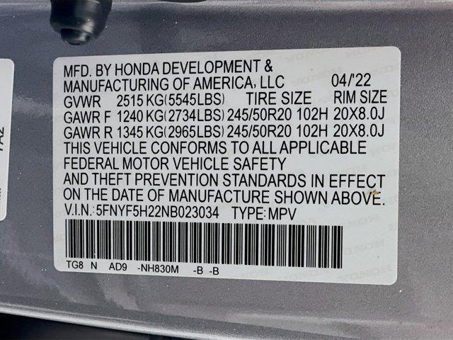 used 2022 Honda Pilot car, priced at $30,697