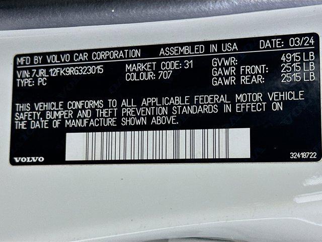 used 2024 Volvo S60 car, priced at $23,697