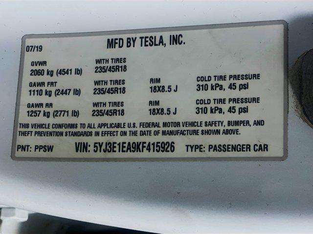 used 2019 Tesla Model 3 car, priced at $15,699