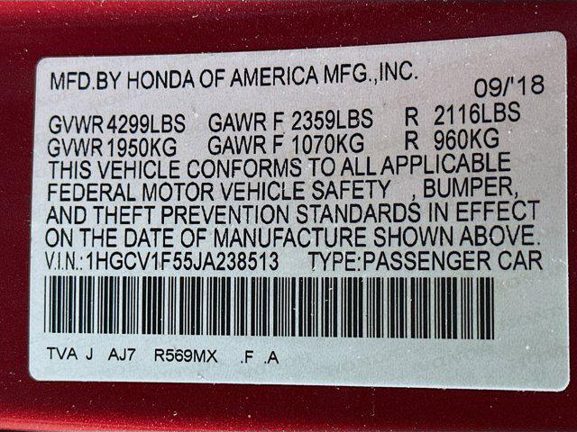 used 2018 Honda Accord car, priced at $21,797
