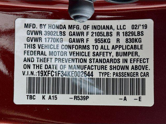 used 2019 Honda Civic car, priced at $17,987