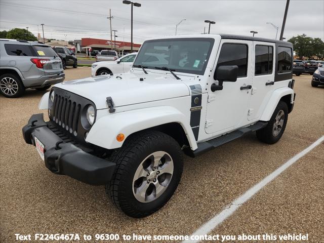 used 2016 Jeep Wrangler Unlimited car, priced at $22,307