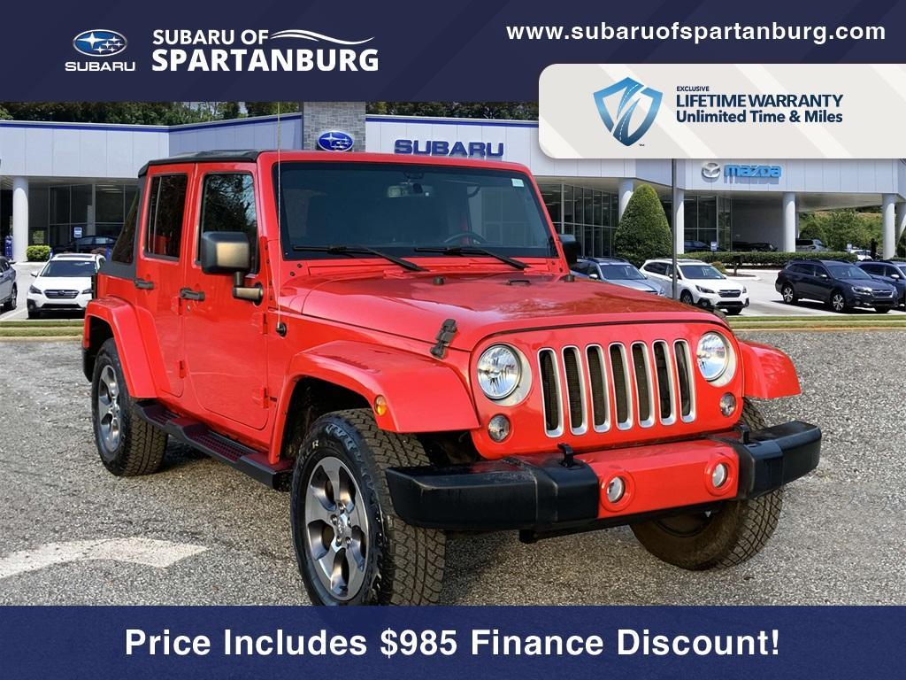 used 2016 Jeep Wrangler Unlimited car, priced at $21,478