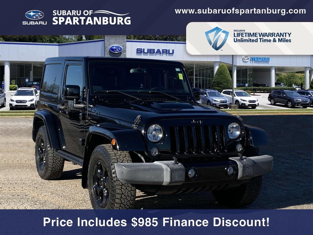 used 2015 Jeep Wrangler car, priced at $17,998