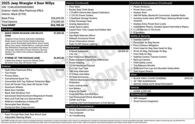 new 2025 Jeep Wrangler car, priced at $41,900