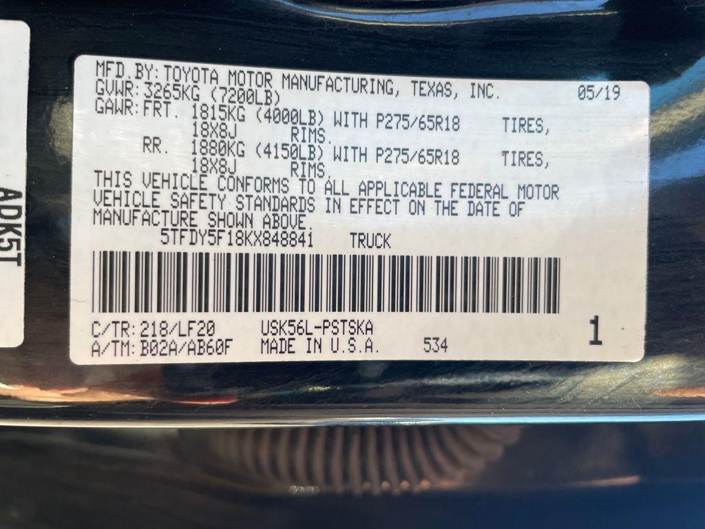 used 2019 Toyota Tundra car, priced at $36,297