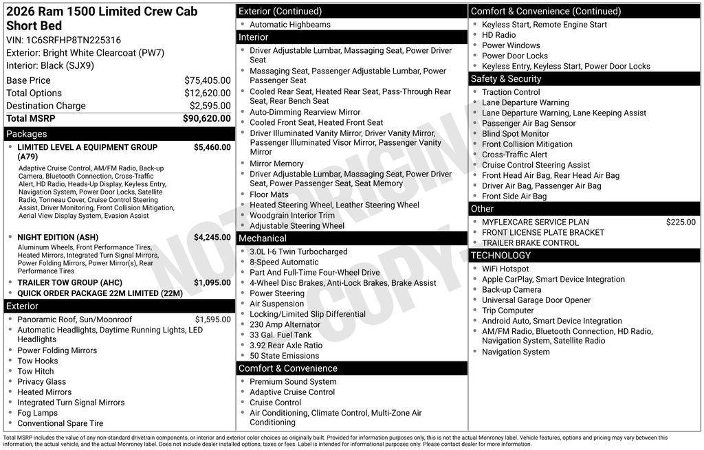 new 2026 Ram 1500 car, priced at $81,370