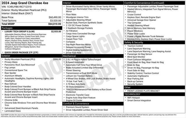 new 2024 Jeep Grand Cherokee 4xe car, priced at $41,500