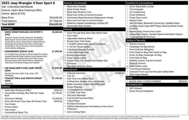 new 2025 Jeep Wrangler car, priced at $52,291