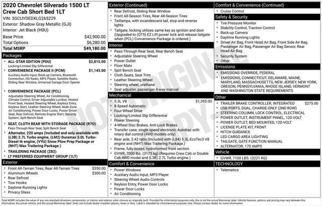 used 2020 Chevrolet Silverado 1500 car, priced at $33,300