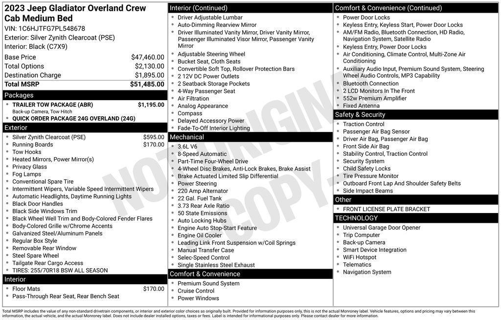 used 2023 Jeep Gladiator car, priced at $27,849