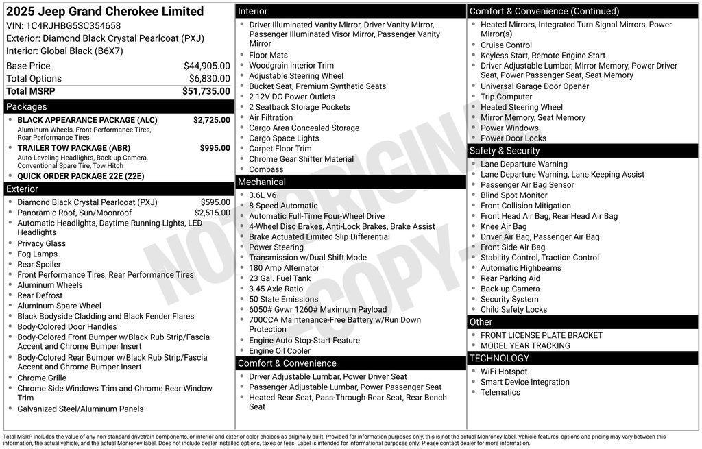 new 2025 Jeep Grand Cherokee car, priced at $45,032
