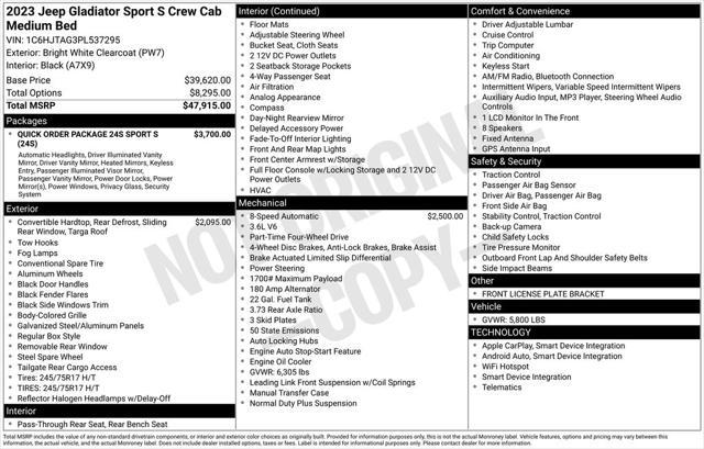 used 2023 Jeep Gladiator car, priced at $29,500