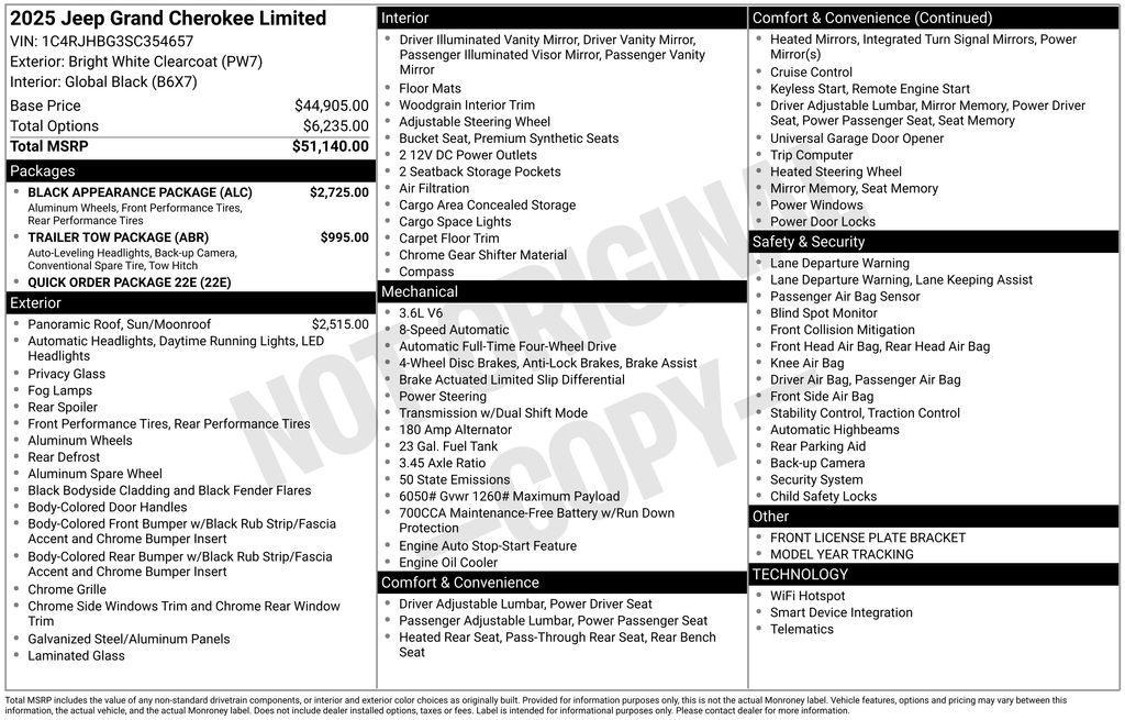 new 2025 Jeep Grand Cherokee car, priced at $43,900