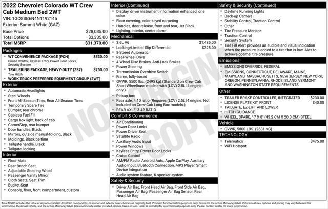 used 2022 Chevrolet Colorado car, priced at $24,850
