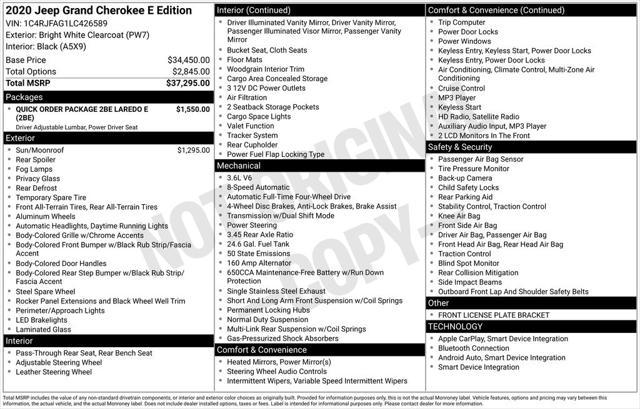 used 2020 Jeep Grand Cherokee car, priced at $18,200