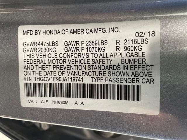 used 2018 Honda Accord car, priced at $21,600